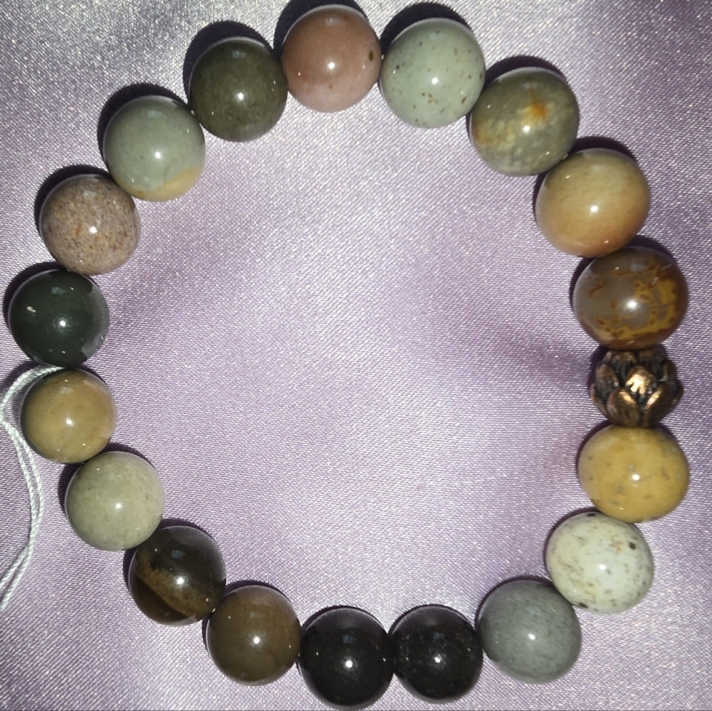 10.5mm Landscape Jasper Bracelet